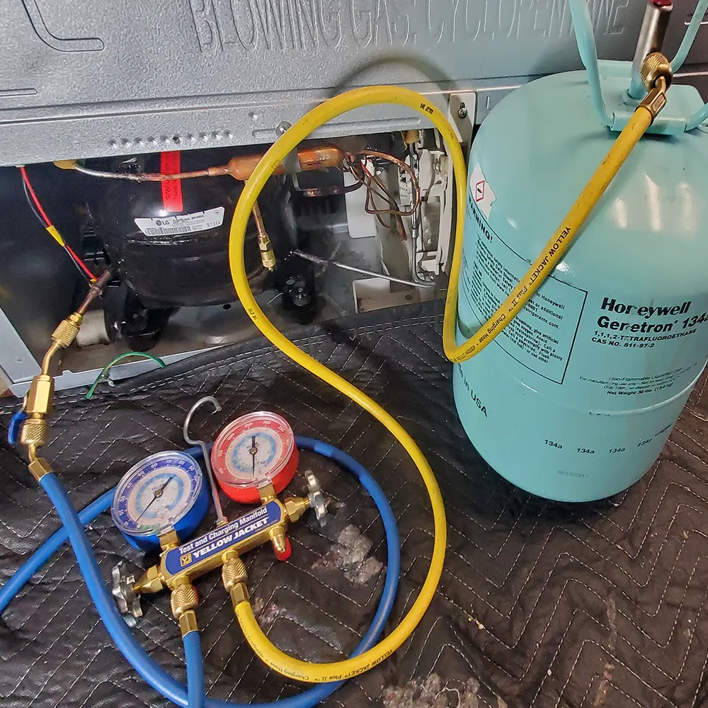 Charging After compressor has been replaced