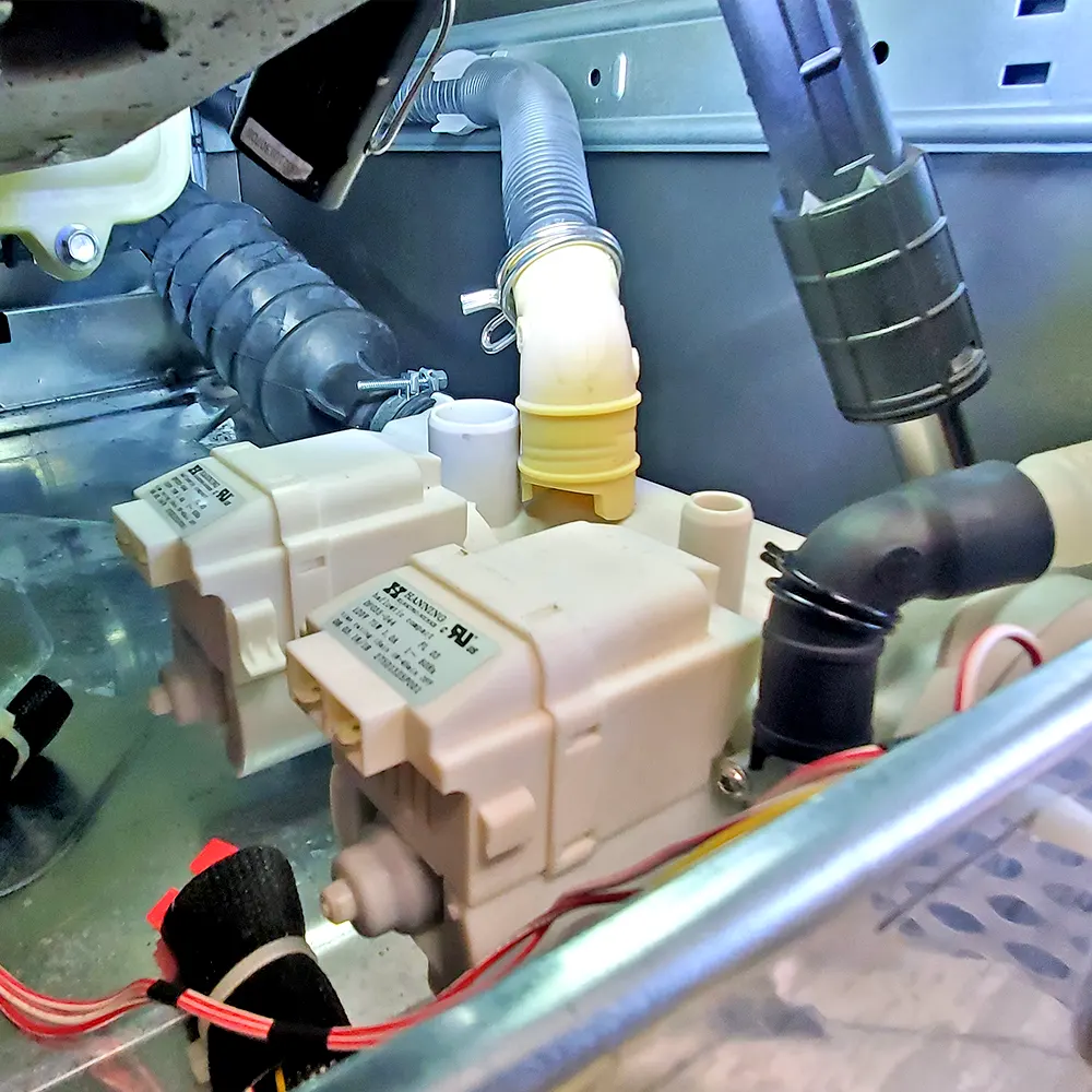 Washer draining system